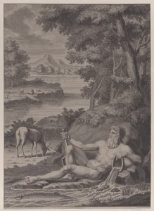Flodgud i ett landskap, 1725.