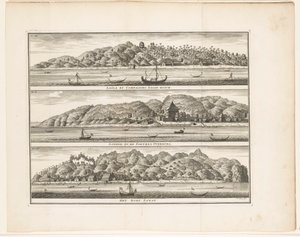 Flera VOC-förstärkningar på Ceram Laäla av Compagnies Sagoe-bosch / Loehoe, and the Fortres Overburg / Byn Saway (titel på objekt)