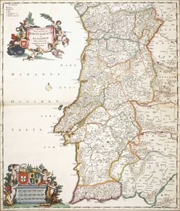 Karta som visar Portugal, ca 1680