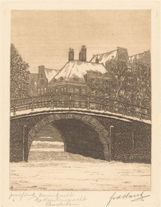 Heerengracht vid Reguliersgracht, Amsterdam (originaltitel på objektet) av Frederik van der Harst (signed by artist)
