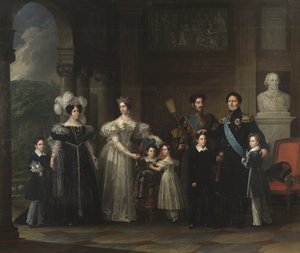 Familjen Bernadotte (Sveriges och Norges monarki): Oscar I (1799-1859), Desiree Clary (1777-1860), Josephine de Leuchtenberg (1807-1867), Karl XV (1826-1872), Oscar II (1829-1907) , Karl XIV Jean (1763-1844), Prins Gustave (1827-1852) och Prins