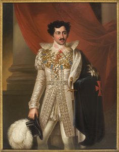 Oscar I, roi de Suede et Norvege - Porträtt av Oscar I (1799-1859), kung av Sverige och Norge, av Westin, Fredric (1782-1862). Olja på duk. Mått: 149x114 cm. Nationalmuseum Stockholm