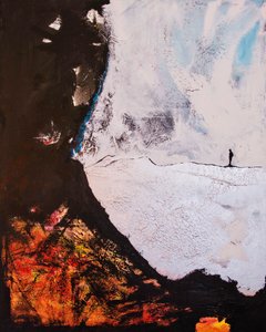 Ensam figur – en abstrakt resa