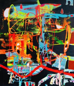 Livfull urban abstrakt konst