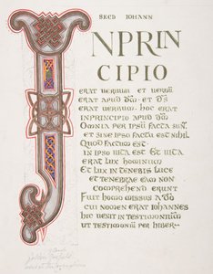Upplyst blad med initial I, 1830-62.