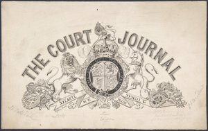 Titelsidesdesign för The Court Journal, 1830-62.