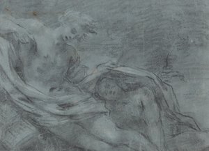 Två liggande figurer [verso]