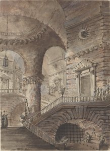 romerskt fängelse av French 18th Century Follower of Giovanni Battista Piranesi