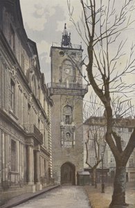 Aix, stadshuset och klockstapeln av French Photographer