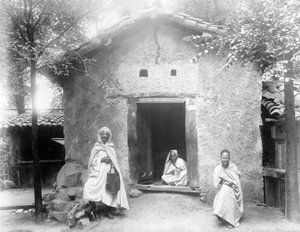 Ett exempel på Kabyle House, Paris Exhibition, 1889 av French Photographer