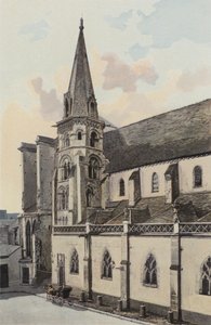 Auxerre, Saint-Eusebe kyrka, N sidofasad av French Photographer