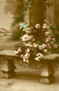 Bebis i korgen av French Photographer