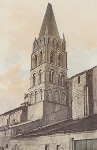 Bassac, kyrkans klocktorn av French Photographer