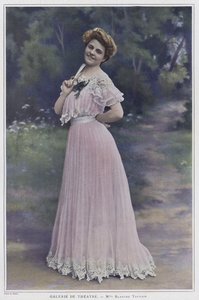 Blanche Toutain, fransk skådespelerska (färgad bild)