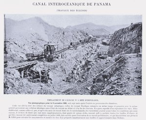 Panama Interoceanic Canal, Lock Works (bw foto) av French Photographer