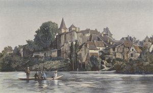 Carennac, Översikt över staden på Lots vänstra strand av French Photographer