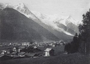 Chamonix och Mont Blanc (svartvitt foto) av French Photographer