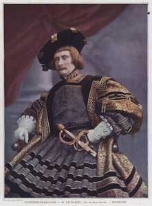 Charles le Bargy som Don Carlos i Hernani (färgat foto)