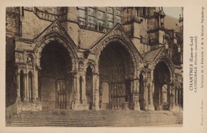 Chartres, Eure-Et-Loir, katedralen, veranda tillsammans av French Photographer