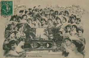 Chartres, de vackraste tjejerna i regionen. Vykort skickat 1913. av French Photographer