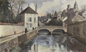 Chatillon-sur-Seine, Saint-Vorles-kyrkan och Perthuis-au-Loup av French Photographer