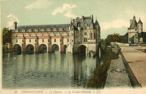 Chenonceaux, slottet, den östra fasaden av French Photographer