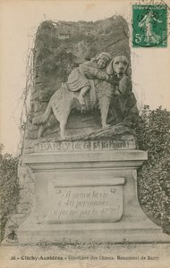 Clichy-Asnieres - Hundarnas kyrkogård. Barry Monument. Vykort skickat 1913. av French Photographer