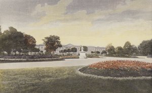 Compiegne, Fasad av palatset på den lilla parken av French Photographer