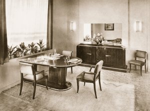 Matsal från Ensembles Mobiliers, pub. 1937. av French Photographer