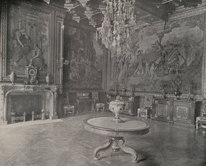 Salong, Palace of Fontainebleau (s/v foto) av French Photographer