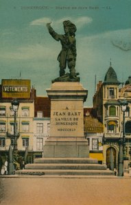 Dunkirk - Staty av Jean Bart. Vykort skickat 1913. av French Photographer