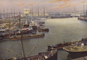 Dunkirk, utsikt över hamnen av French Photographer