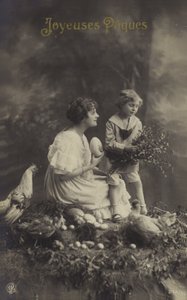 Påskkort med liten pojke av French Photographer