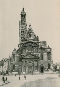 Kyrkan Saint-Etienne du Mont, Kyrkan St Etienne du Mont (fotogravyr) av French Photographer