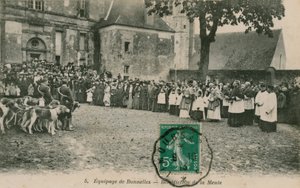 Besättningen på Bonnelles - Benediction de la Meule. Vykort skickat 1913. av French Photographer