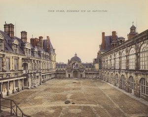 Fontainebleau: Cour Ovale, Ensemble på baptisteriet (färgfoto) av French Photographer