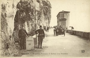 Fransk-italienska gränsen, Menton (s/v foto) av French Photographer
