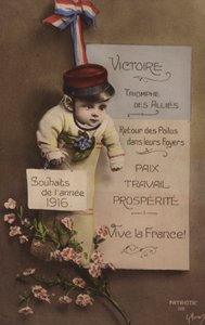 Franskt nyårskort, 1916 av French Photographer