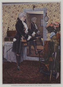 Franska operasångerskan Marguerite Ugalde i sitt omklädningsrum (färgfoto) av French Photographer