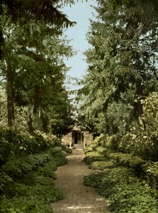Trädgårdsstig i Claude Monets trädgård, Giverny av French Photographer
