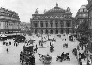 Allmän bild av Paris operahus, sent 1800-tal av French Photographer