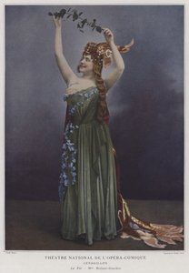 Georgette Brejean-Graviere som älvan i Cendrillon (färgad bild)