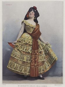 Georgette Leblanc som Carmen, 1899 (färgat foto)