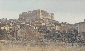 Greoulx, Ruinerna av tempelriddarens befästa slott, Cote S O av French Photographer