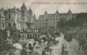 Hotel de Paris Monte-Carlo i Monte Carlo, Monaco, Frankrike. Vykort skickat 1913. av French Photographer