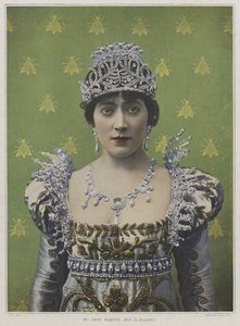 Jane Hading som Josephine i Plus que Reine (färgad bild)