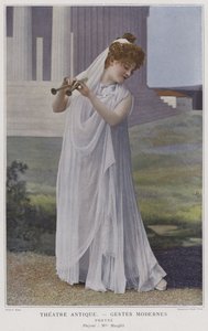 Jane Margyl i titelrollen i Phryne (färgat foto) av French Photographer