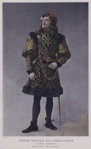 Jean Perier som Giorgio dAst i La Reine Fiammette (färgad bild)