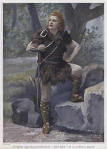 Jean de Reszke i titelrollen i Siegfried (färgad bild)