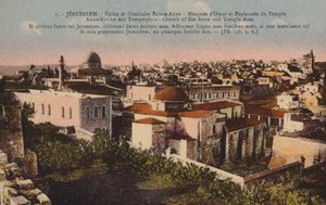 Jerusalem, St Anne-kyrkan och tempelområdet av French Photographer